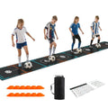 MUKESKY Soccer Training Mat with Integrated Ladder & Cones | 4-in-1 Football Footwork Agility Trainer for Team Practice | Non-Slip Speed & Ball Control Exercise Mat