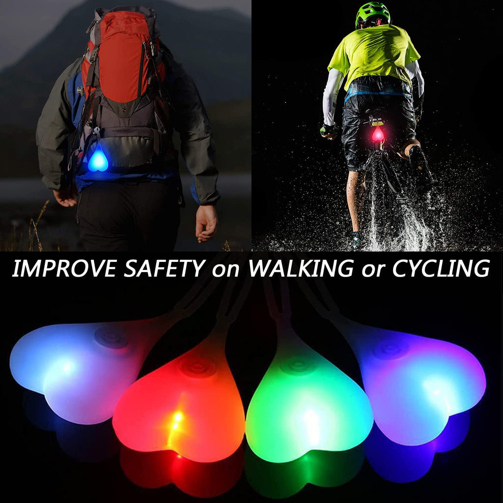 YUERWOVER Bike Reflectors LED Bicycle Rear Lights Night Essential Cycling Balls Tail Light Seat Back Egg Lamp Waterproof Silicone Warning Light for Truck (Blue)