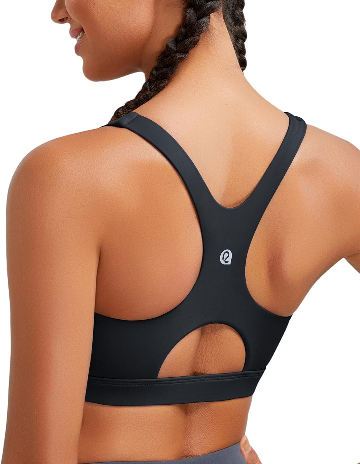 RUNNING GIRL Sports Bra - High Support Racerback Design | Grey Moulded Cup for Maximum Comfort