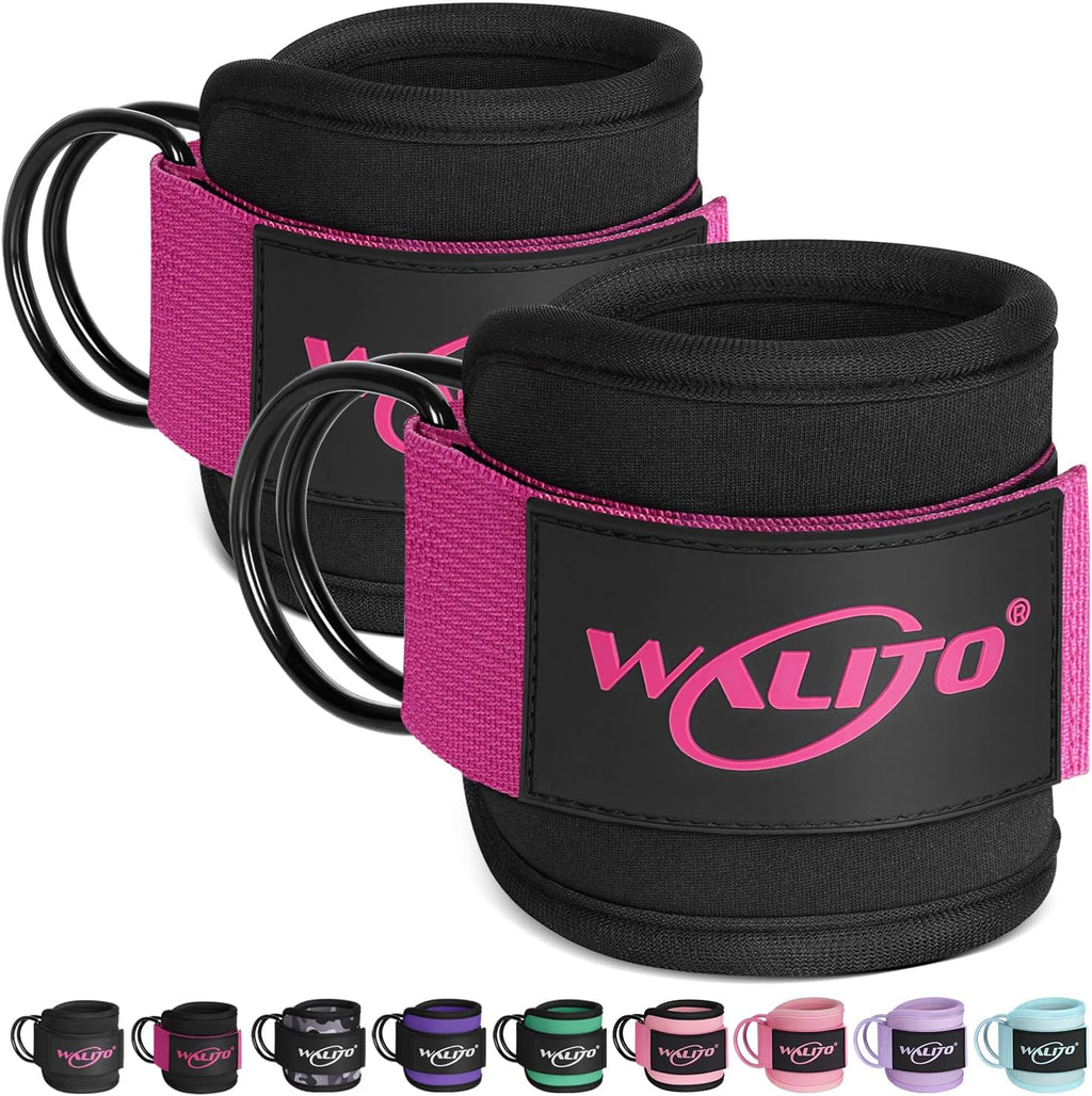 WALITO Gym Ankle Straps - Adjustable Cable Machine Accessories for Glute Kickbacks & Leg Workouts