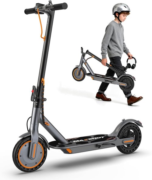 Maxshot Electric Scooter - High-Speed Folding Escooter for Adults & Kids | 8.5"/10"/14" Tires, Up to 50 Miles Range
