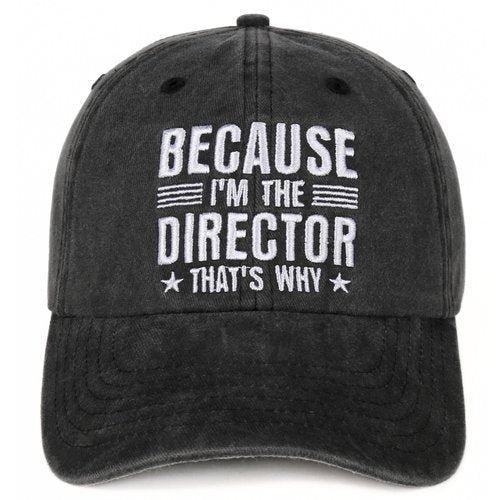 InnoBeta Funny Director Gifts Cap for Men, Women for Christmas, Birthday, Adjustable Embroidered Baseball Hat Black