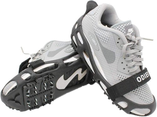 Ice Cleats Grippers for Shoes and Boots 24 Teeth Crampons 10 Teeth Tiny Spikes Ice Cleats for Walk on Ice Snow and Freezing Mud (24-Teeth, S (2024))