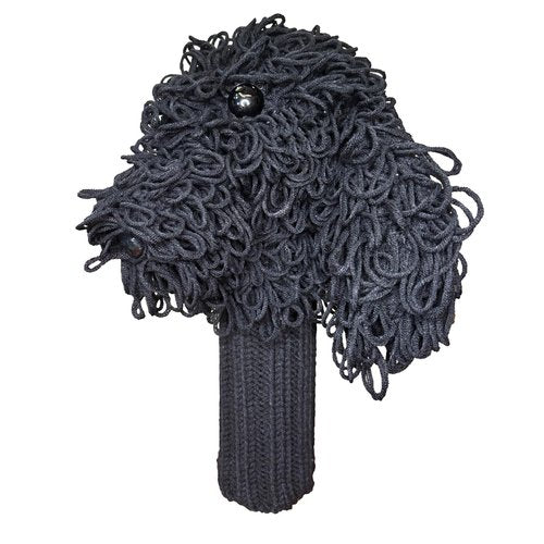 Funny Golf Headcover, Handmade Crochet Finished Black Goldendoodle Golden Doodle Animals Plush Driver Headcover