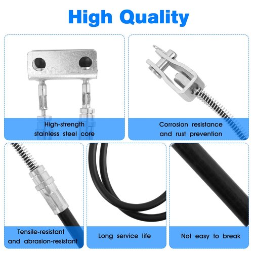 BZTT EZGO Golf Cart Brake Cable for 1994-2008 EZGO Medalist Brake Cable & EZGO TXT Brake Cable Set 70716-G03 70273-G03 70969-G03