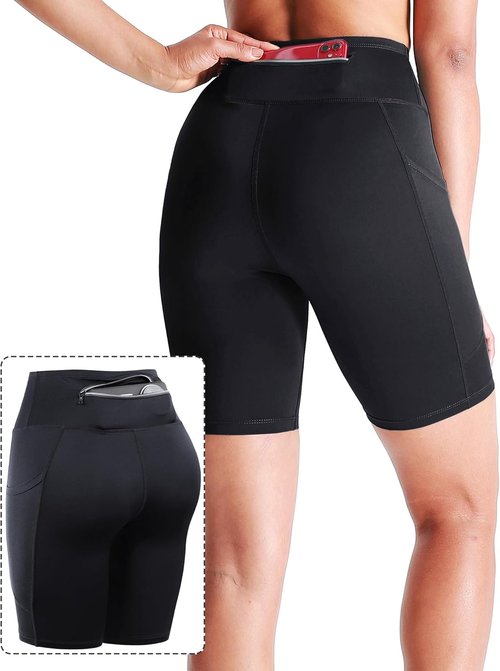 CADMUS High Waisted Workout Shorts - 3 Pack of 7.5" Biker Shorts with Pockets for Women