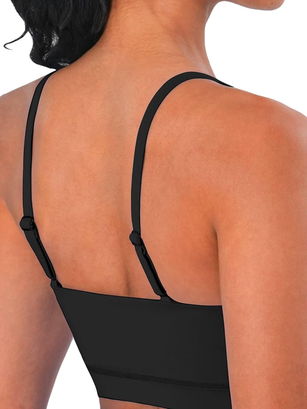 Sunzel Women's Sports Bra - Buttery Soft Wireless Crop Top with Adjustable Straps | Padded Yoga Bra for Low Impact Workouts