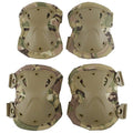 Tactical Combat Knee & Elbow Protective Pads Set for Outdoor CS Paintball Game Cycling Safety Skateboarding Gear Skates Knee Protection Guard Pads (MC03)