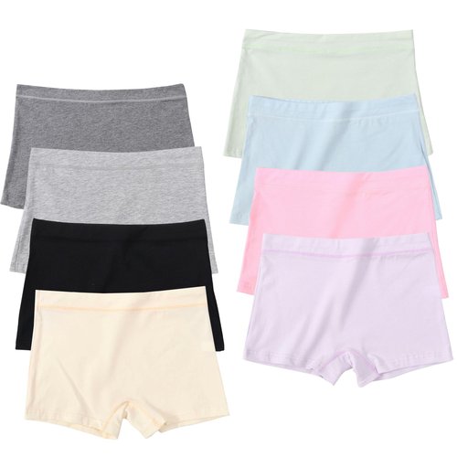 ABTRAV Teen Girls Knickers Cotton Soft Boyshorts Kids Underwear Boxer Briefs Safety Panties for Dress Age 4-14