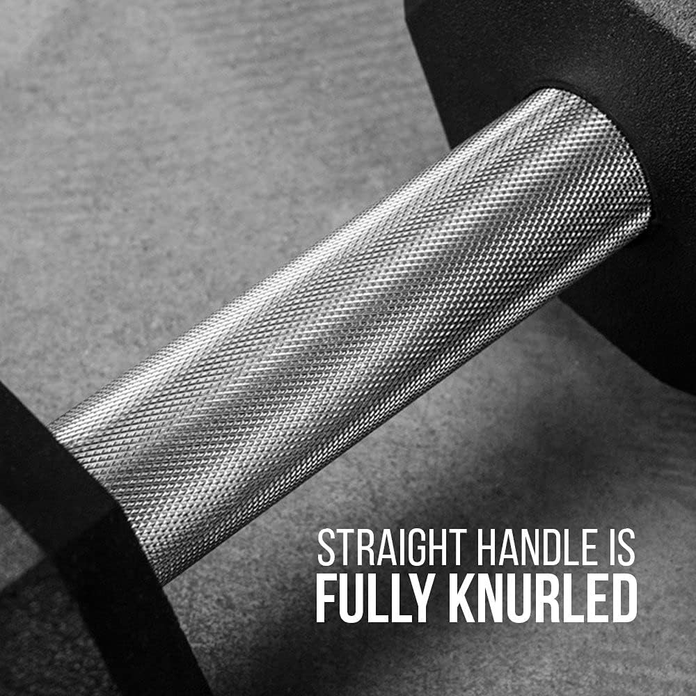 Rep Fitness Rubber Hex Dumbbells - Low Odor, Fully Knurled Handle | Singles (55LB+) & Pairs (5LB-50LB)