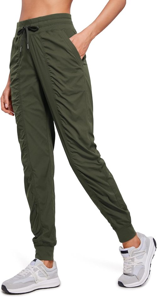 CRZ YOGA Lightweight Workout Joggers for Women - Casual Running Pants with Pockets | 26"/28.5"/30.5" Sizes