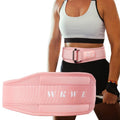 WKWE Lifting Belt Women (4 Inch Wide) Self-Locking Weightlifting Belt for Ladies Gym Cross Training, Bodybuilding, Deadlifts, Squats Power Lifting- Adjustable Olympic Lifting Lower Back Support
