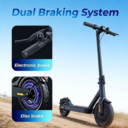 Electric Scooters | 500W Motor, 18 MPH Speed, 21 Miles Range - Durable 8.5'' Tires for Adults & Teens