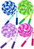 Soft Beaded Jump Rope by [Brand Name] | Adjustable Tangle-Free Skipping Rope for Kids & Adults - 9.2Ft
