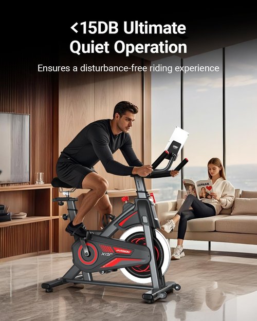 HARISON Exercise Bike - Magnetic Stationary Indoor Cycling Bike with Adjustable Resistance & 380lb Capacity