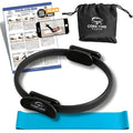 Pilates Ring and Exercise Guide- 25 Magic Circle Exercises Included- Photos and Videos by Pilates Instructor- Full Website Access Included - with Resistance Band and Bag.