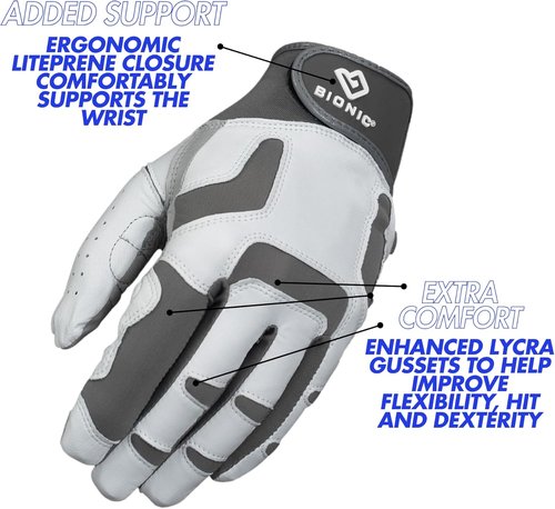 Bionic Men's ReliefGrip 2.0 Golf Glove - Enhanced Grip & Comfort for Optimal Performance