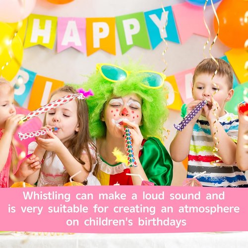 Chshhuao Funny Blowouts - 50 Pcs Party Horns for Birthdays & New Year's Celebrations