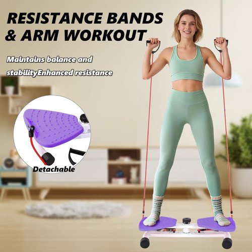 Wooa Waist Twisting Machine Exercise, Ab Twisting Board for Exercise, Adjustable Waist Twisting Board Exercise Machine with 300 lbs Weight Capacity