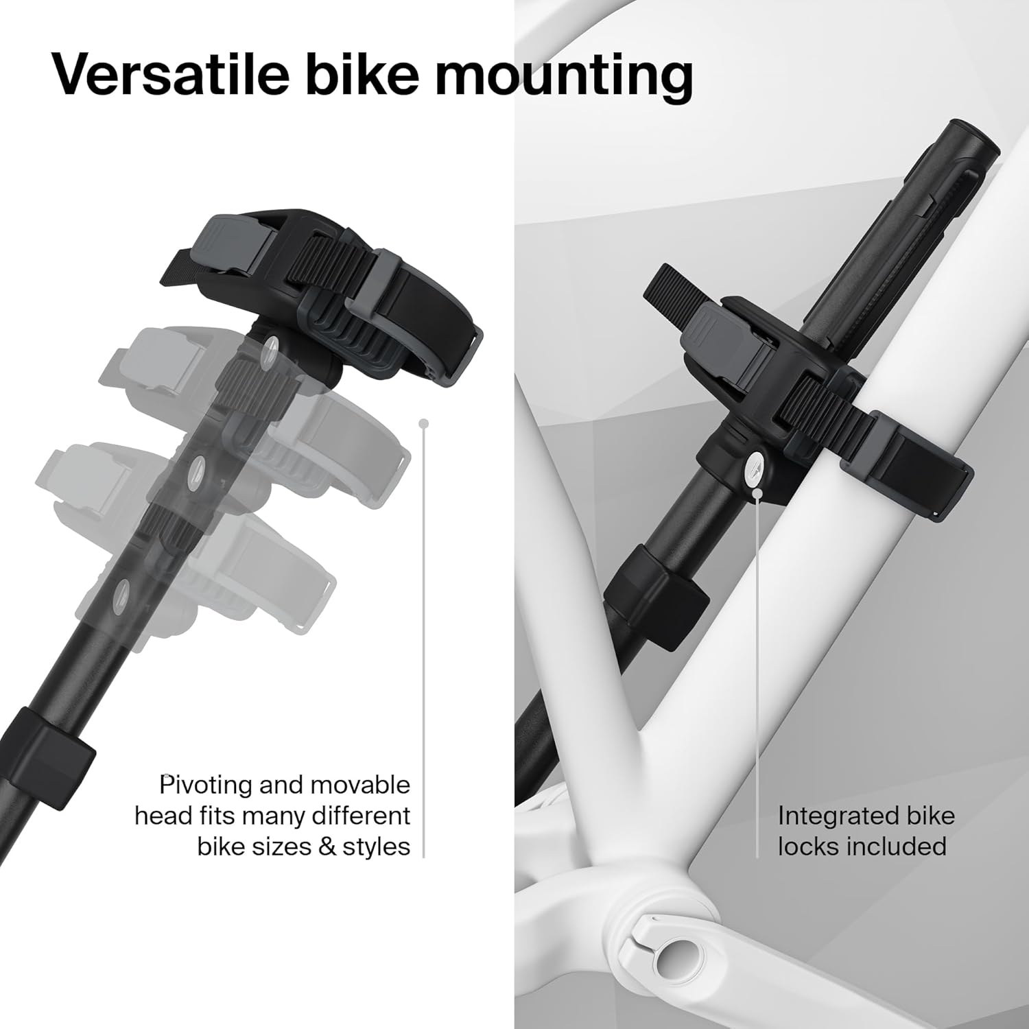 Thule Outpace 2 Bike Hitch Rack - Compact & Lightweight Platform Bike Rack - Foldable Design - Fits Most Bike Styles - 110lb Capacity 55lbs per Bike - 2" & 1.25" Hitch Compatibility