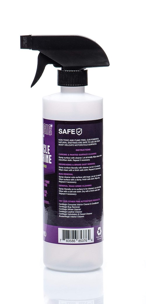 CycleMagic Motorcycle Clean and Shine Motorcycle Cleaner & Conditioner, Chrome Cleaner, Leather Cleaner, Paint | Eliminates Grime, Brake Cleaner, Dirt & Debris | (16oz Spray Bottle 2pack (Save 25%))