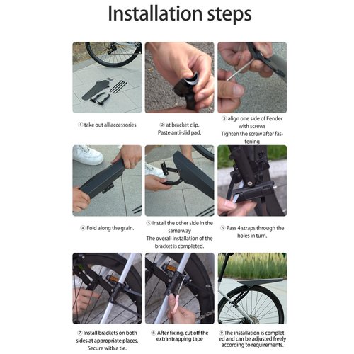 SUKOUSRAM Bicycle Fender for Maintain Road Bike Front/Rear Wheel Adjustable and Lightweight Widen Carbon Fiber Pattern Mudguard