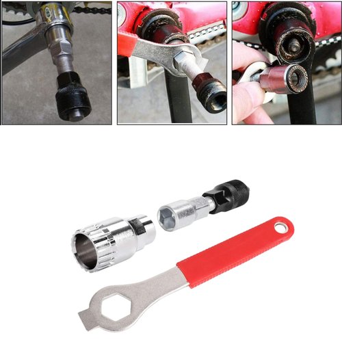 Chigadper Bike Crank Removal Tool Bike Crank Extractor Bottom Bracket Remover with 16mm Wrench Mountain Bike Maintenance and Repair Tool kit