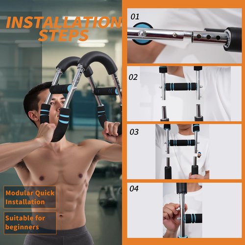 LingPeak Arm Trainer – Multi-Functional Chest Workout Equipment for Men, Portable Twister Arm Trainer & Ab Machine, Full Body Fitness Equipment, Home Chest Press Machine