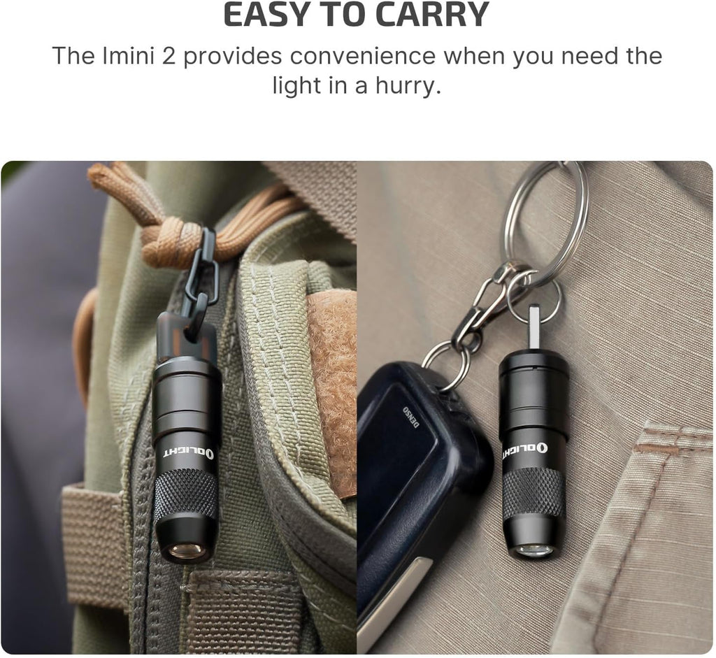 OLIGHT IMINI 2 EDC Keychain Flashlight - 50 Lumens Compact & Portable Mini LED Lights for Everyday Carry