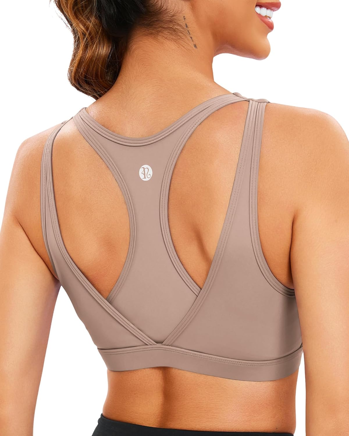 RUNNING GIRL High Support Sports Bra for Women - Molded Cup Racerback Yoga & Running Bra