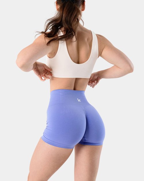 Kamo Fitness Cleo Scoop Neck Wireless - Double Lined Minimal Yoga Bralette | Low Impact Sports Bra (Gardenia, M)