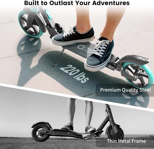 Kick Scooter for Kids & Adults - CPSC Certified Foldable Lightweight Design | 8-Inch Wheels, 240 LBS Max Load