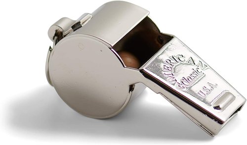 American Whistle Corporation Classic Brass Whistle - 126 dB Sound with Paracord Lanyard | Made in USA