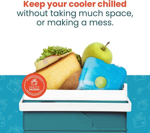 Healthy Packers Ice Packs - Long-Lasting Freezer Packs for Lunch Boxes & Coolers | Ideal for Beach, Camping & Fishing