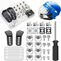 Skiennix Hockey Helmet Repair Kit - 31PCS with J Clips, Rubber Gaskets & Visor Clips | Complete Hardware Set