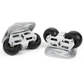 Freeskates Drift Skates with Split Skateboard Design, Aluminum Alloy Panel, High Elasticity Wheels, and Double Wheelbase Bracket - Ultimate Freeskates (Silver)