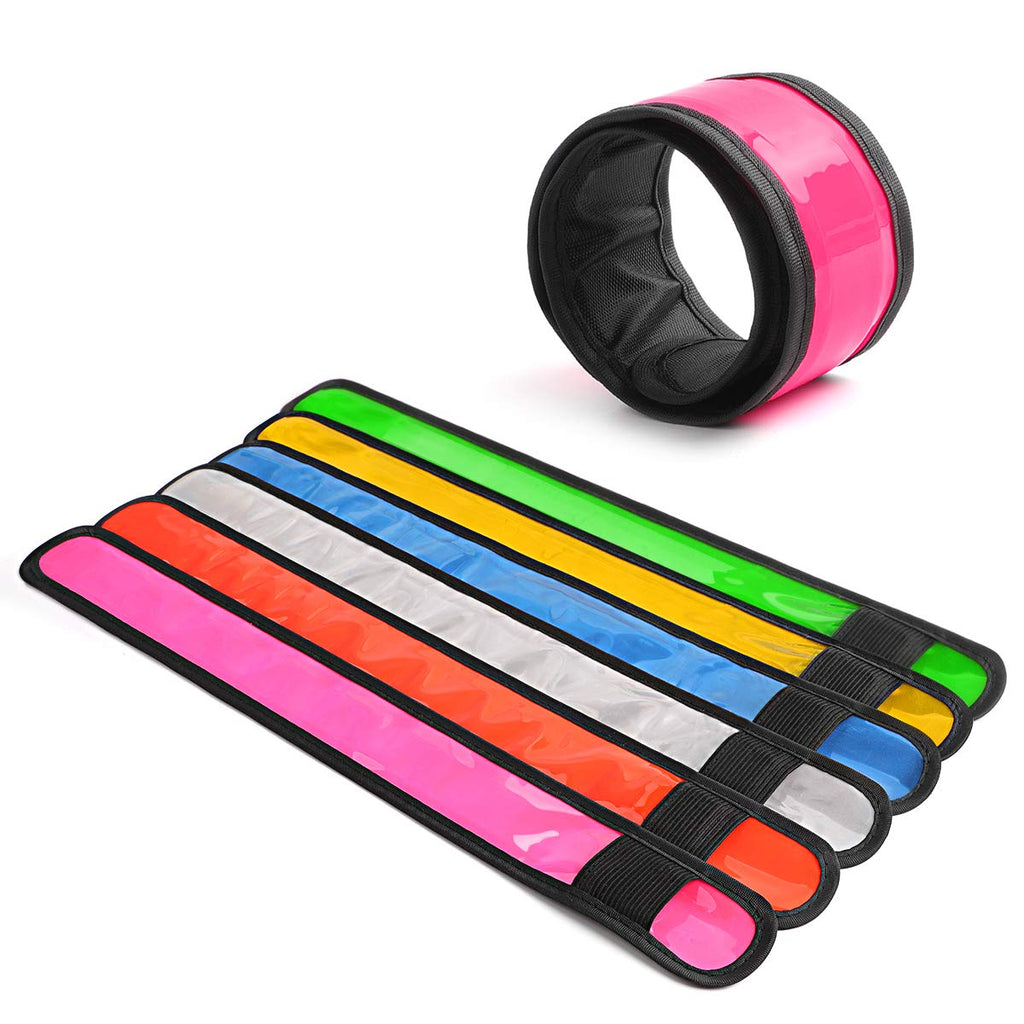 esonstyle 6 Pack LED Light Up Band Slap Bracelets, Night Safety Wrist Band for Cycling Walking Running Concert Camping Outdoor Sports