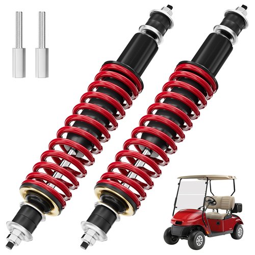 Upgraded Golf Cart Shocks for EZGO TXT, Front and Rear Heavy Duty Shock Absorbers for EZGO TXT & Medalist 1994+ Gas & Electric, Coil Spring Shocks, Replaces OEM 76418-G01, 70248-G01, 76419-G01, 2 Pcs