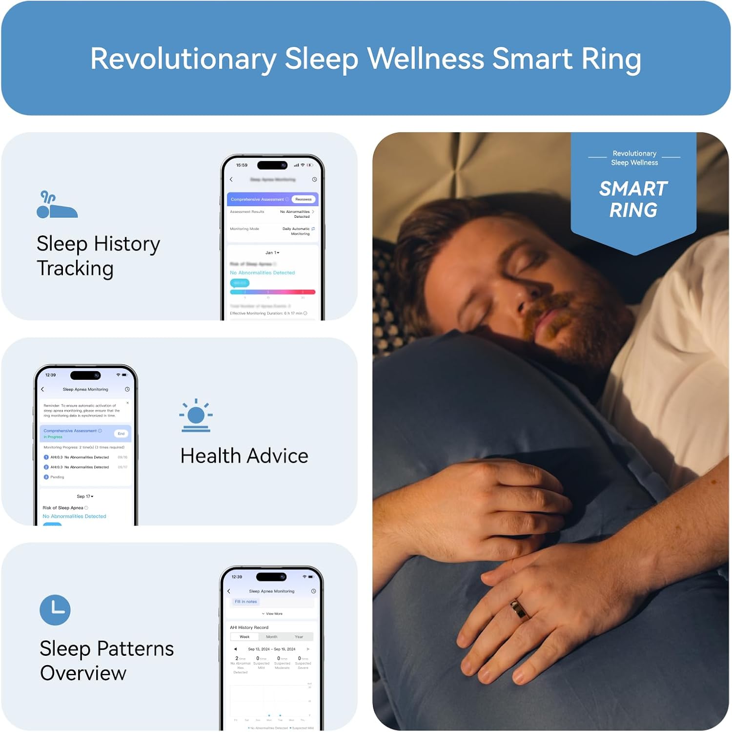 RingConn Gen 2 Smart Ring - Sleep Apnea Monitoring, 12-Day Battery Life | Heart Rate & Stress Tracker (Gold, Size 10)