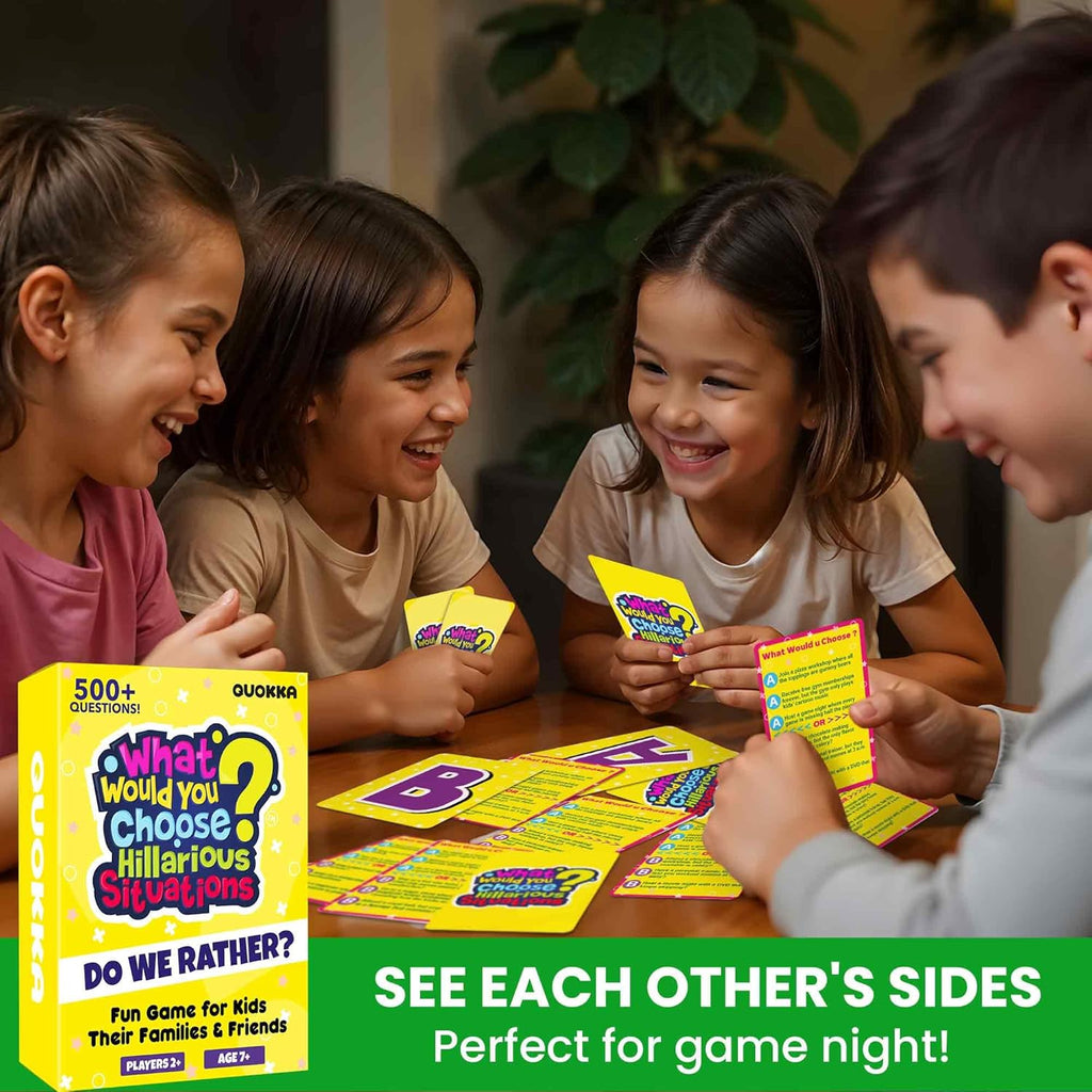 QUOKKA Card Game - 500+ Hilarious Scenarios for Family Fun | Perfect for Teens, Kids & Adults, Ages 7+