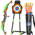 TEMI Bow and Arrow Set for Kids 4-8,Kids Archery Set with LED Lights Includes 10 Suction Cup Arrows, Quivers & Standing Target, Outdoor Toys for Boys & Girls Ages 3-12 Years Old