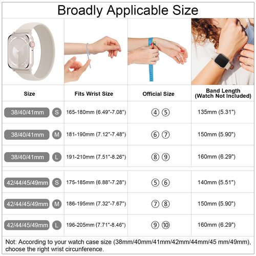Arctime Silicone Solo Loop Bands Compatible with Watch Band 38mm 40mm 41mm 42mm 44mm 45mm 46mm 49mm, Sport Stretchy Strap Soft Replacement Wristband for iWatch Ultra 3 2 1 Series 11 10 9 8 SE 7 6 5 4