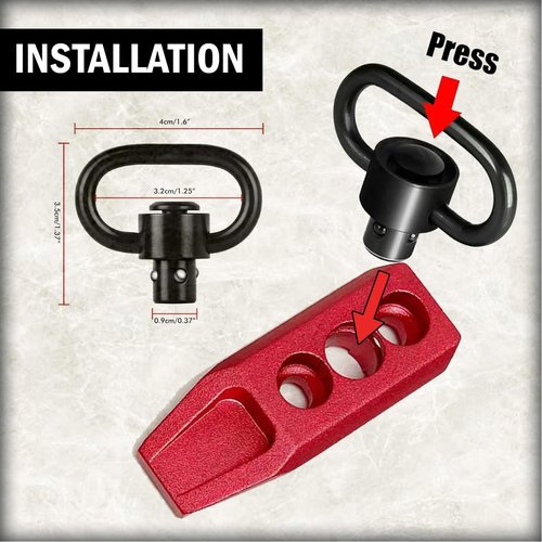Gotical Combo of 2 Items which Includes 5 Slots 2 Pieces and 7 Slot 2 Pieces Key mod Lightweight Aluminum Red Color (5,7,13 Slot - Trigger & Attachment)