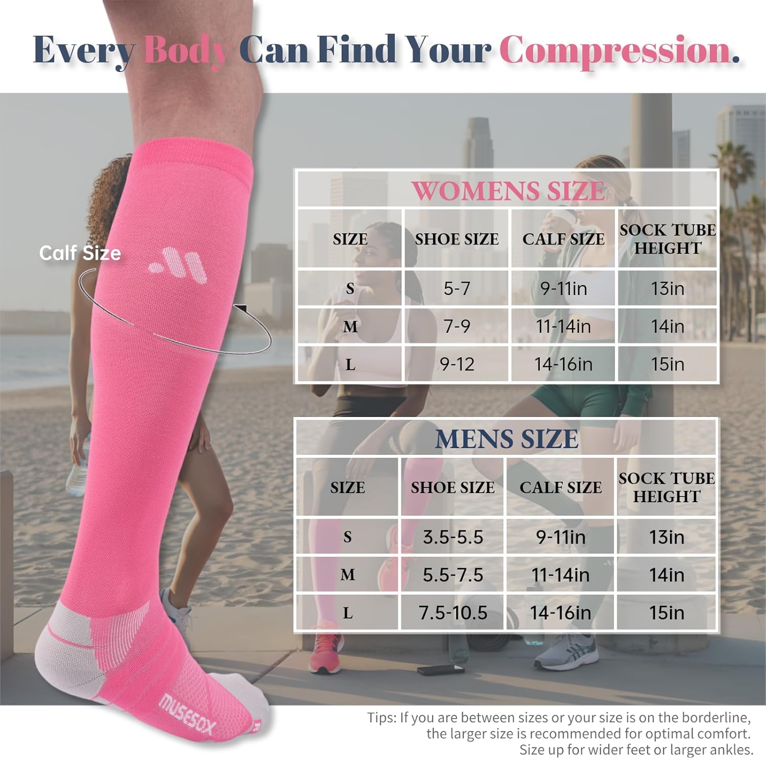 Skiennix Compression Socks - Knee High 15-20mmHg Graduated Support | 3 Pairs for Nurses & Travelers
