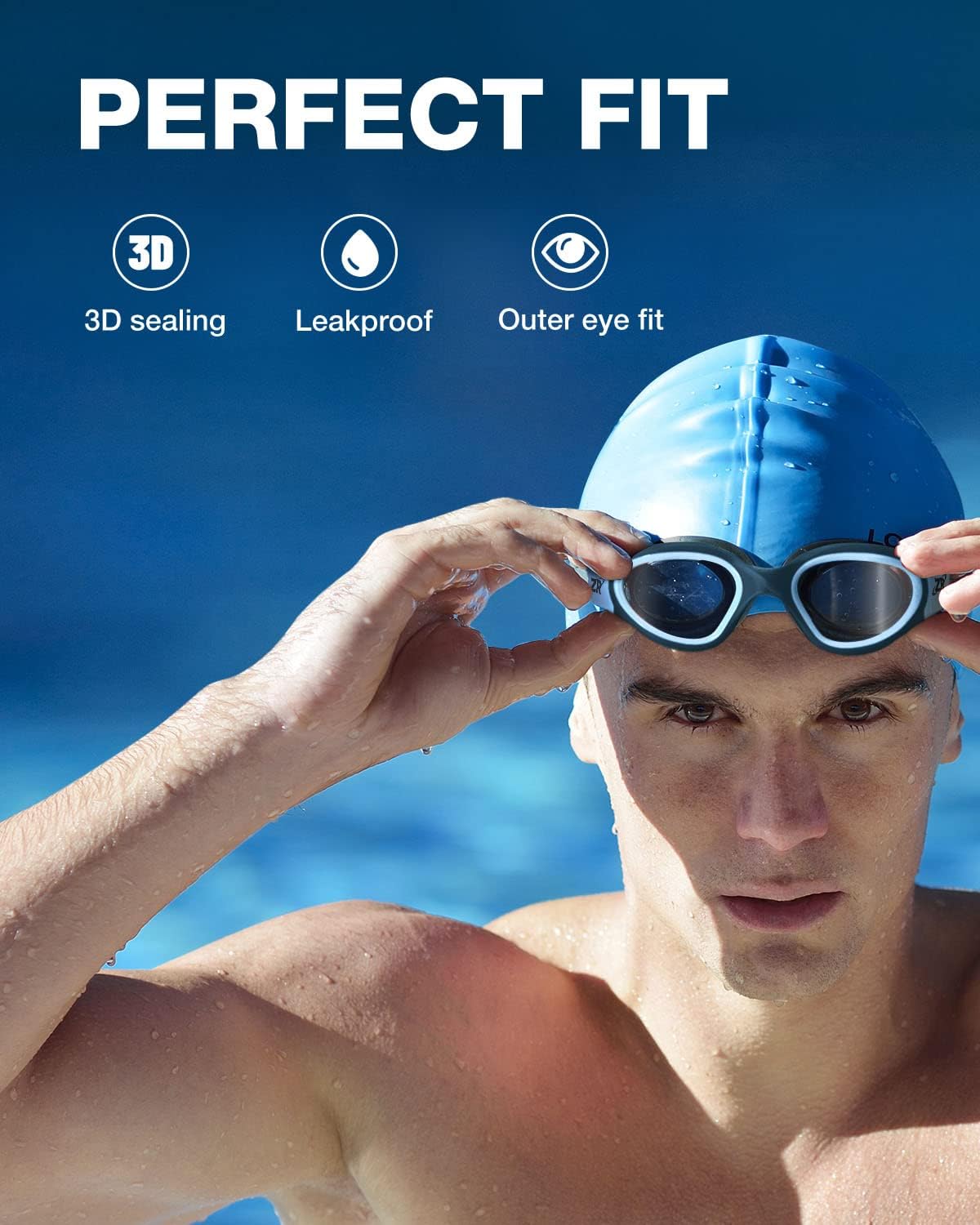 ZIONOR Swim Goggles - Upgraded G1 Polarized Anti-Fog Design for Adults | Perfect for Men & Women