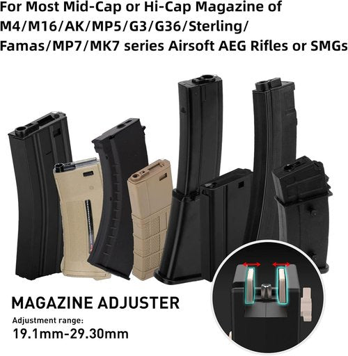Ludex Airsoft Speed Loader - Universal 6mm for M4/M16/AK/MP5 | 1600 Round Capacity