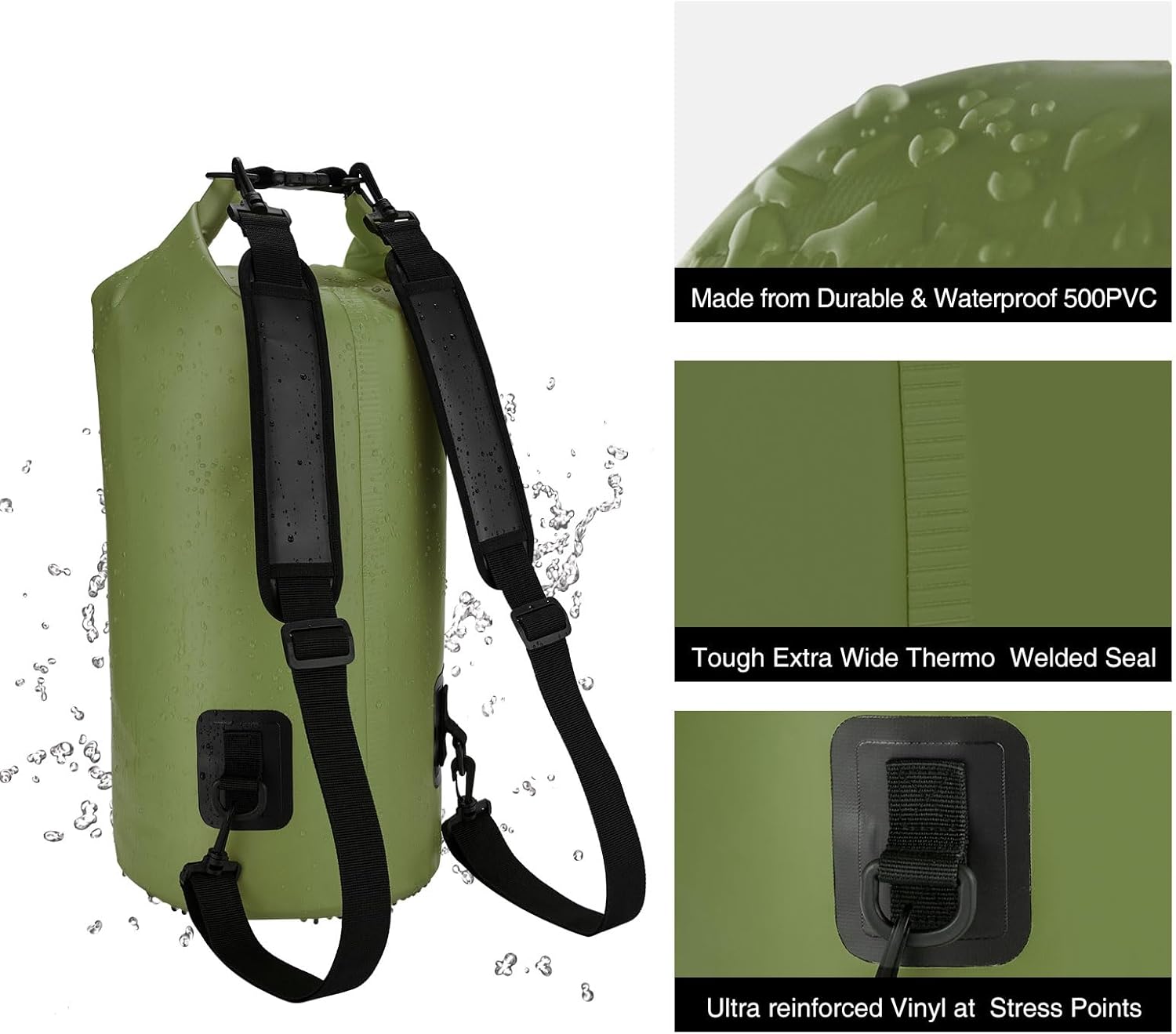 Piscifun Waterproof Dry Bag - Floating Backpack with Phone Case | 10L/20L/30L/40L for Boating & Kayaking
