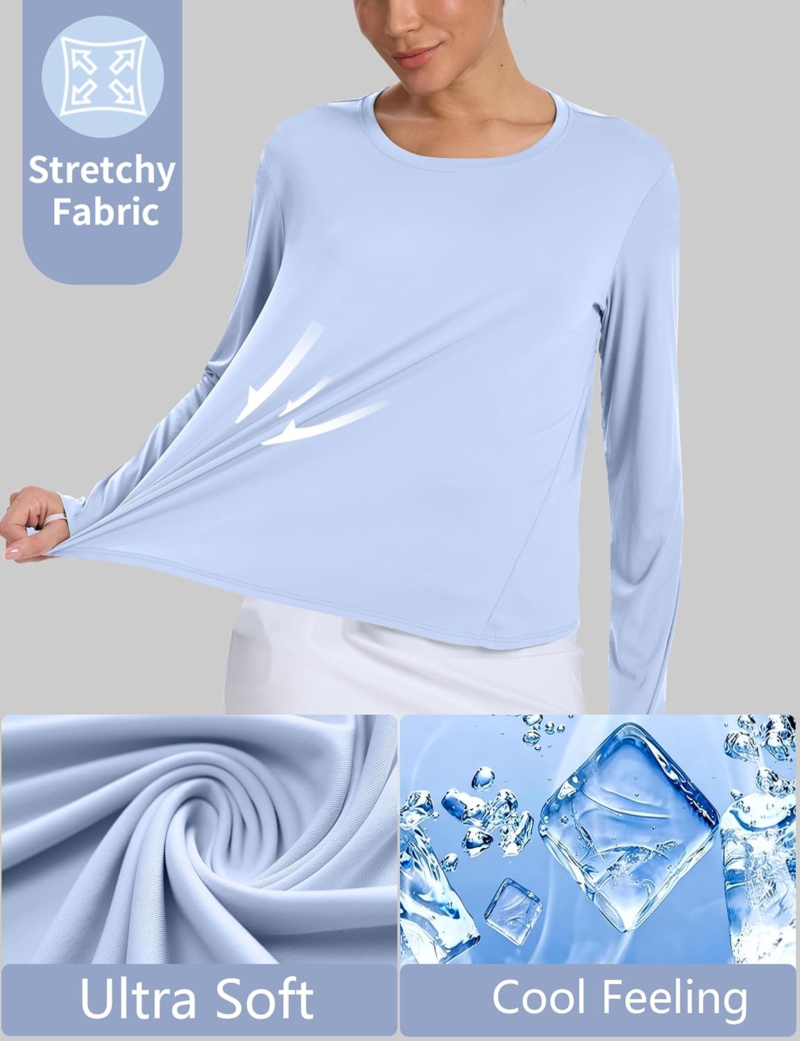 Skiennix Women's Sun Shirt - UPF 50+ Long Sleeve UV Protection for Hiking & Workouts - Quick Dry