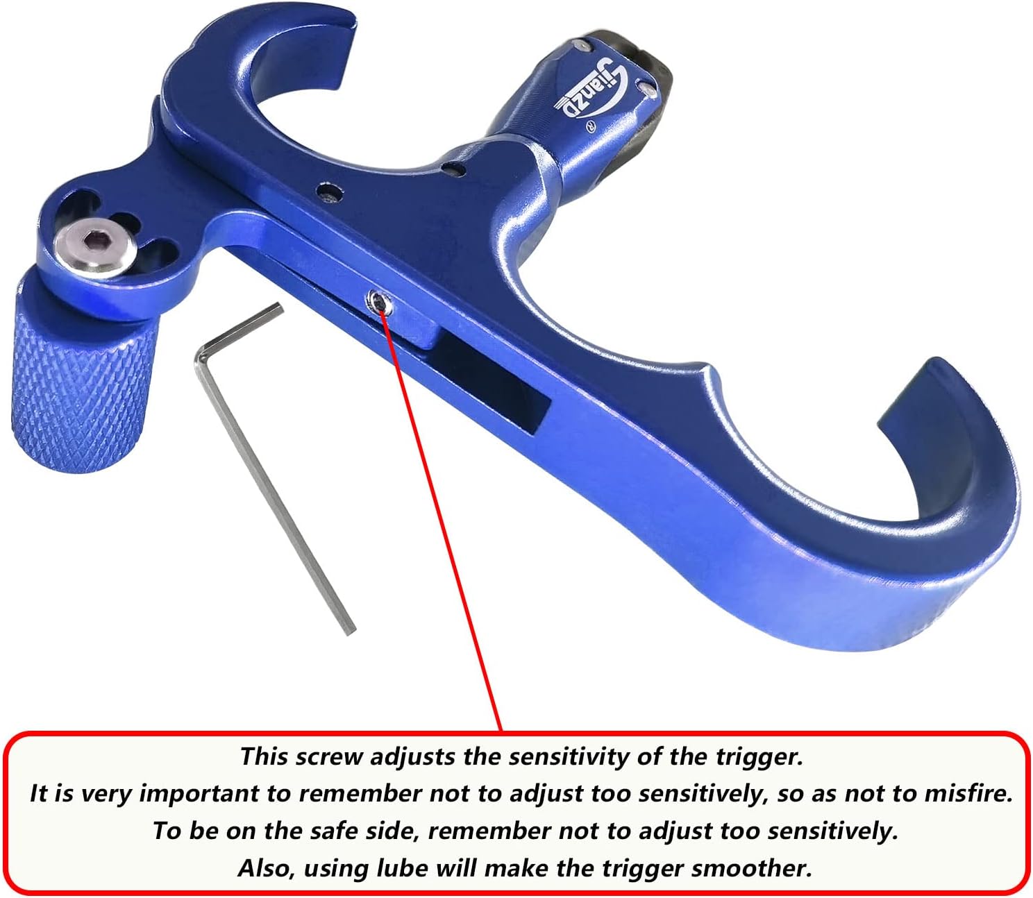 Skiennix Compound Bow Release Aid - Adjustable 360° Thumb Release with D Loop Rope - Aluminum Alloy