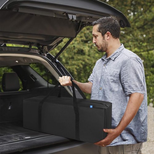 COOLBEBE 36-Inch Heavy Duty Travel Duffle Bag - 100L Water Resistant Luggage for Sports & Camping, Black